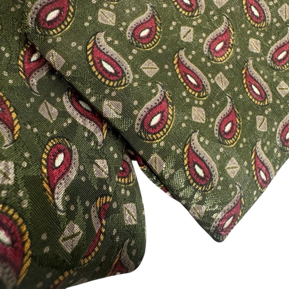 CHRISTIAN DIOR MONSEUR Polyester Paisley Tie - Picture 7 of 7